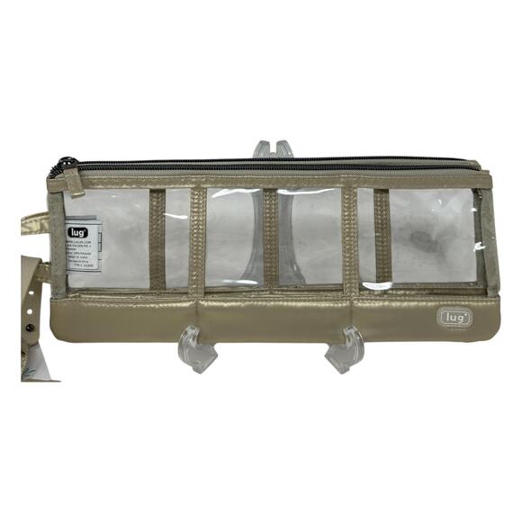 Lug Clearview Metallic Champagne Trio 3-Piece Zip Pouch Set Gold - Picture 12 of 16